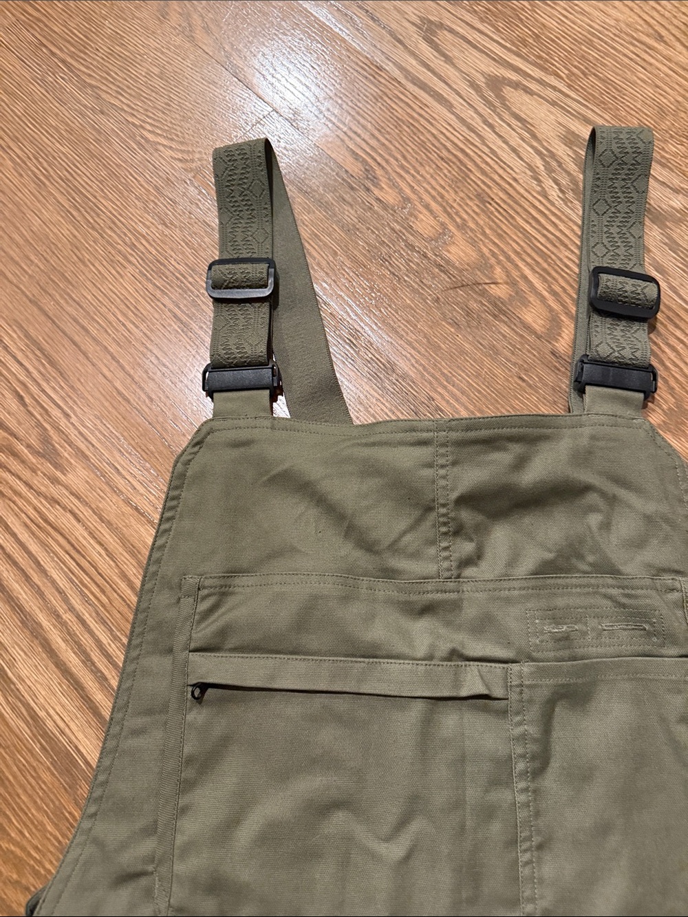 NWOT Mens LIVSN Flex Canvas Overalls Olive Green Sz 34 30L - Picture 5 of 8